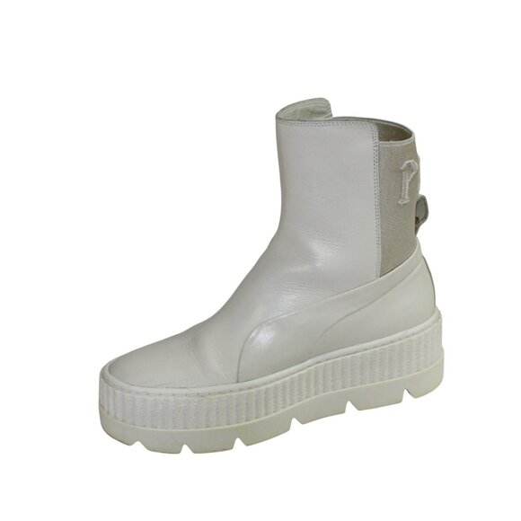 Puma Fenty Rihanna Chelsea Vanilla Ice Leather Platform Chunky Combat Boot SZ 7 - Picture 8 of 10
